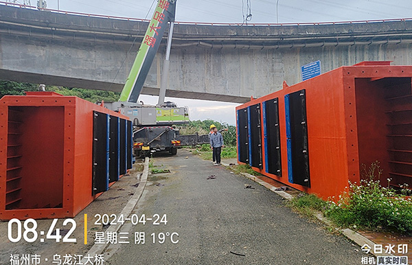 乌江大桥防撞设施生产安装现场